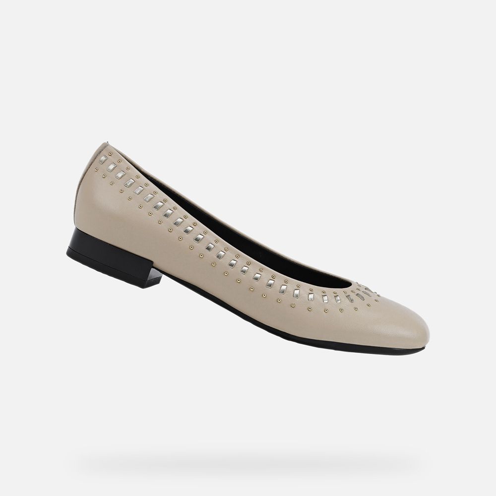 Geox Bayan Ballerina Bej Rengi - Wistrey - HKP-908315